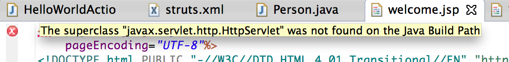 The superclass javax.servlet.http.HttpServlet was not found on the Java Build Path