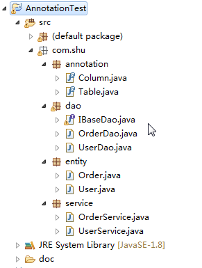 Java利用自定义注解、反射实现简单BaseDao