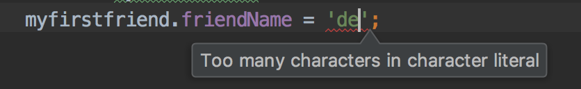 use " " instead of ' ' to store more than one character