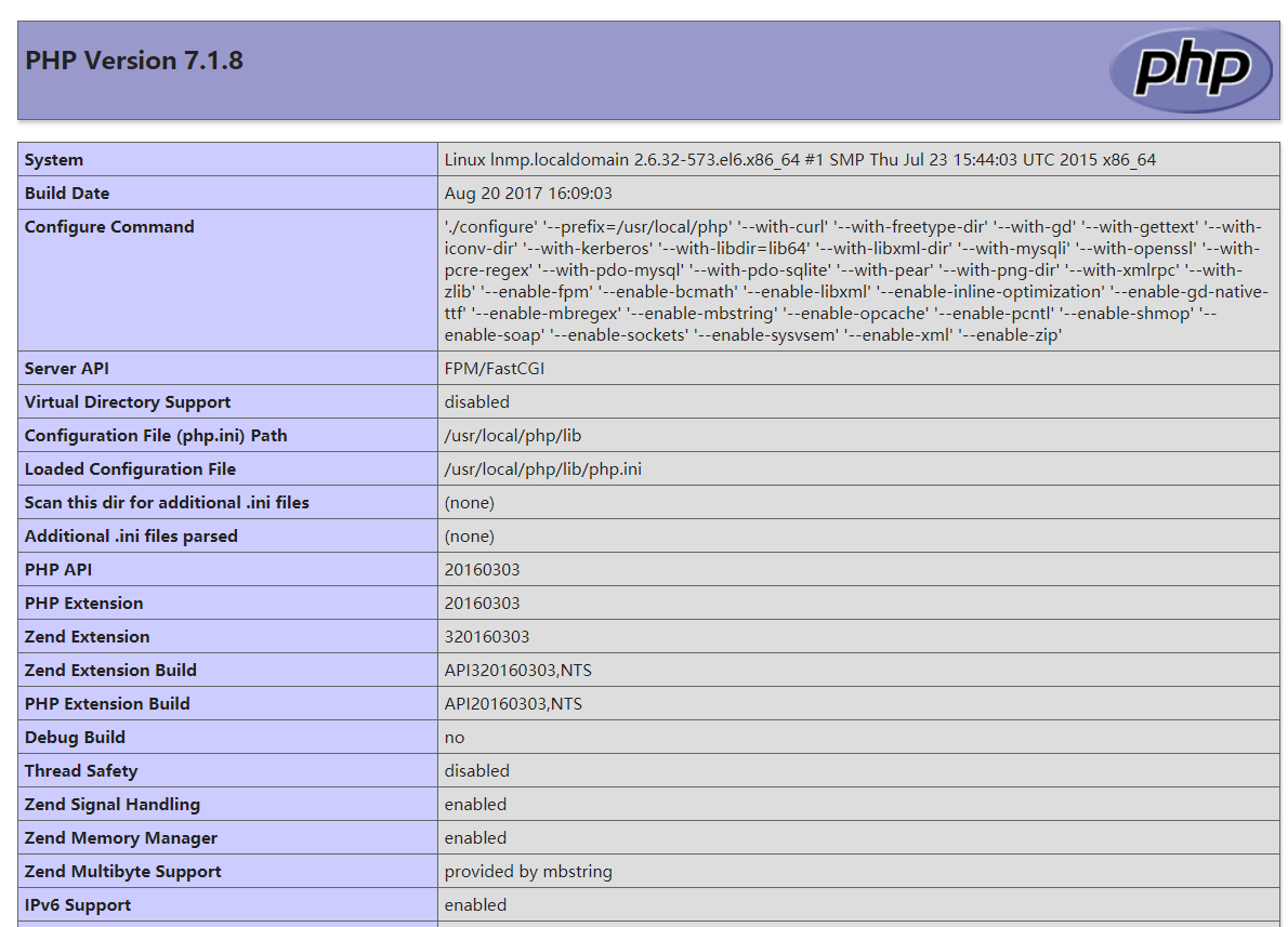 Linux环境PHP5.6升级7.1.8