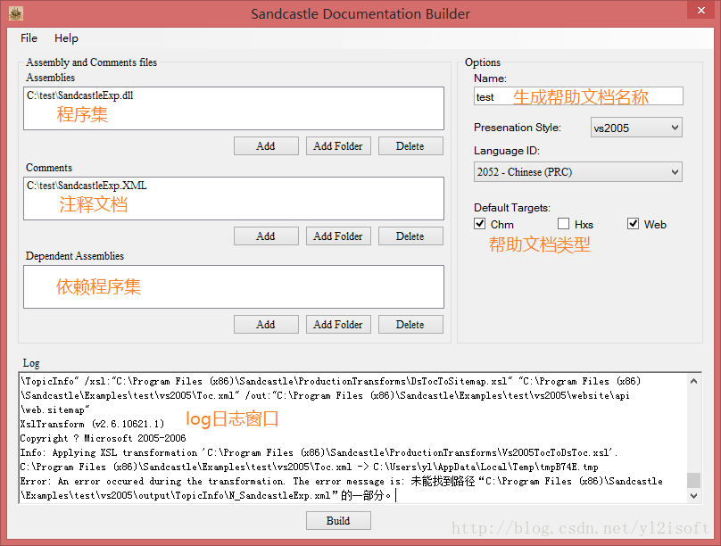 四种Sandcastle方法生成c#.net帮助类帮助文档第12张