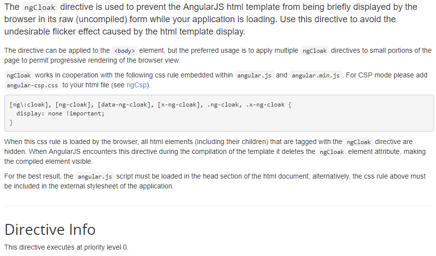 angularjs初始化时不显示模板内容, 不显示html, 不显示template