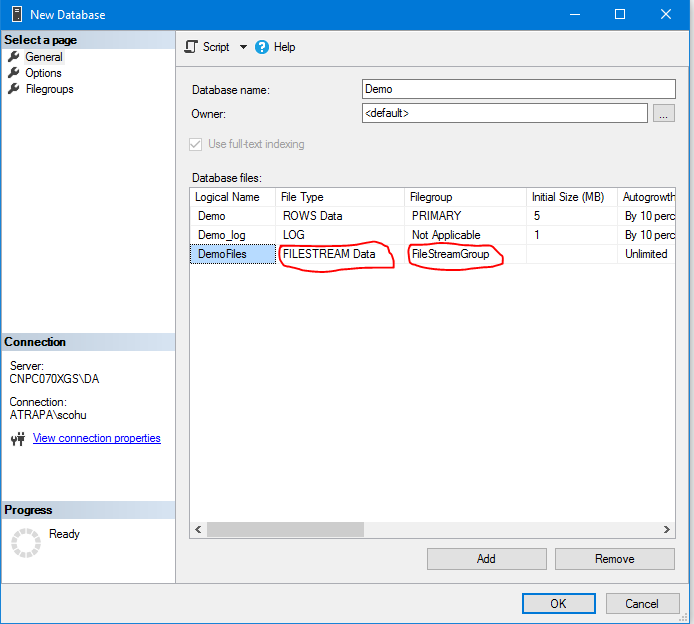 Sql перенос filestream на другой диск