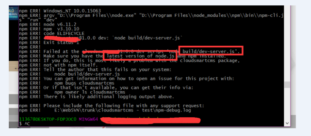 Vue2.0+webpack npm run dev报错