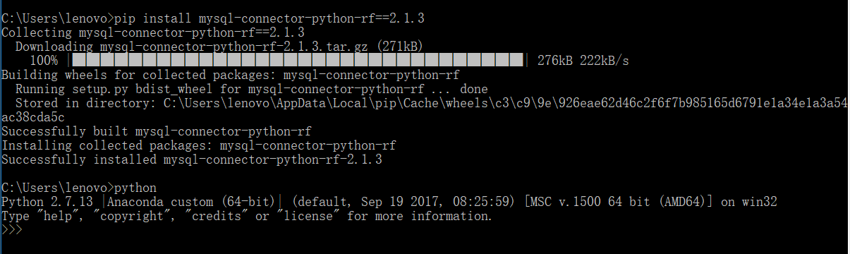  python2 7 from Mysql Import Connector ImportError No Module 